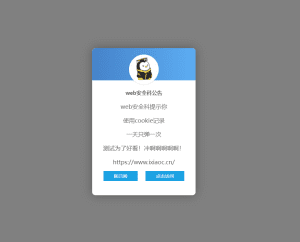 好看的网站弹窗公告源码 一天只弹一次-小程同学
